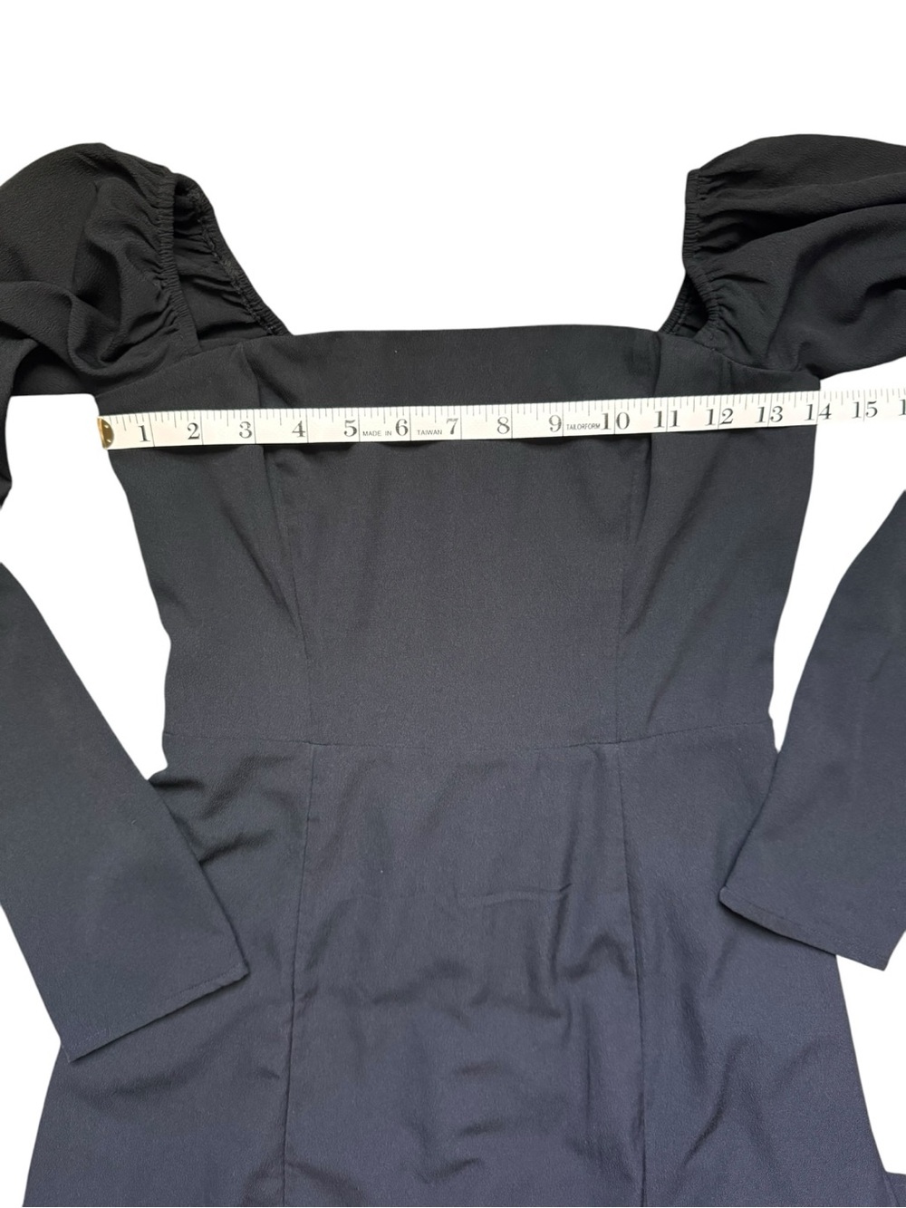Abercrombie & Fitch Black Long-Sleeve Square Neck Midi Dress - Picture 10 of 13